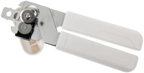 KitchenCraft Multi Function Can Opener with Bottle Cap Remover 18cm White Silver