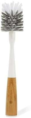 Full Circle Clean Reach Bottle Brush with Bamboo Handle and Replaceable Head