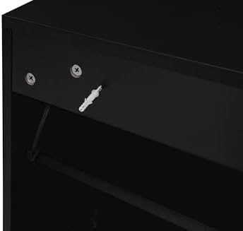 zehuoge rattan shoe cabinet with 3 flip drawers black
