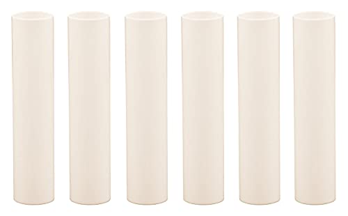 Creative Hobbies 4 Inch Tall Cream Candle Sleeves Set of 6