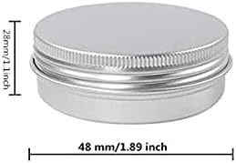 48 Pcs 1 Oz Silver Aluminum Cans with Screw Top Lids