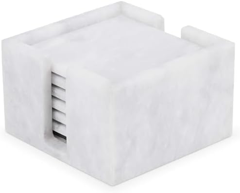 Radicaln Marble Coasters Set of 6 with Holder