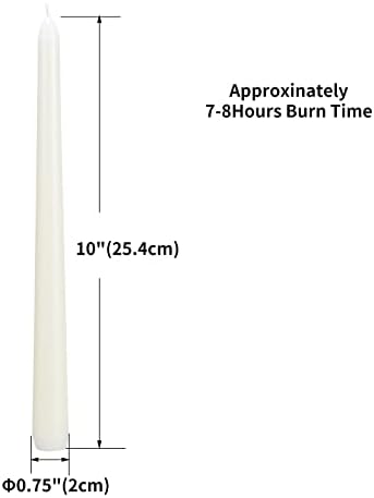 Flamecan Ivory Taper Candles Set of 20