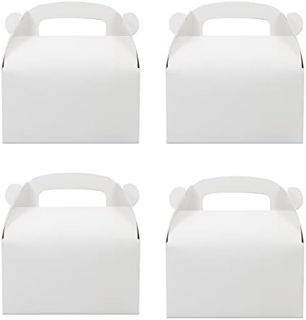 30-Pack White Party Favor Treat Boxes with Handles