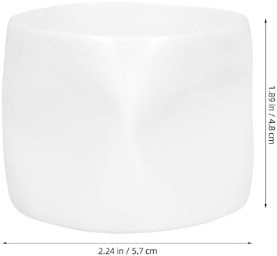 GLEAVI Mini Irregular Ceramic Teacup Candle Holder