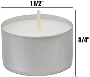 Stonebriar Unscented White Tea Light Candles 100 Count Bulk Pack