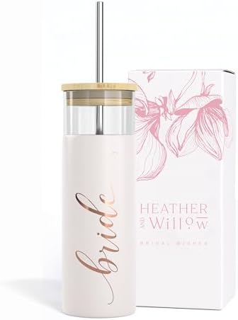 Bride To Be Iced Coffee Tumbler with Bamboo Lid and Straw