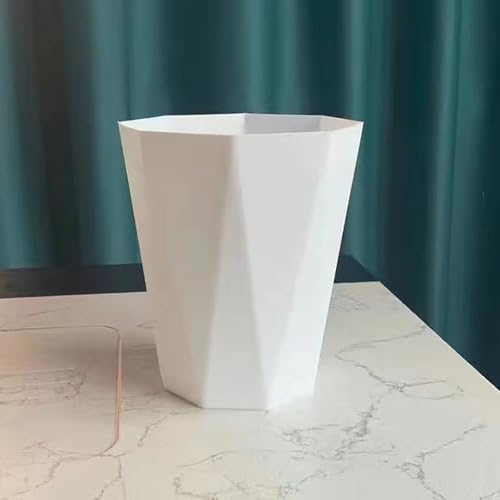 Polygon Small Trash Can Modern Geometric Wastebasket