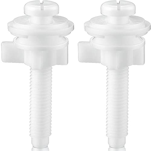 Jetec 2 Piece Toilet Seat Screws Replacement Kit White