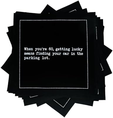 Five Star Napkins 60th Birthday Quotes Black Cotton Cocktail Napkins