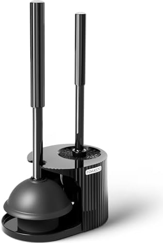 FORASTO 2 in 1 Toilet Plunger and Brush Set
