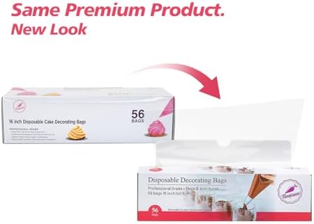 Keenpioneer Disposable Cake Decorating Bag 56 Count