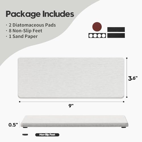 2PCS Bathroom Sink Vanity Trays Quick Drying Mat Organizer