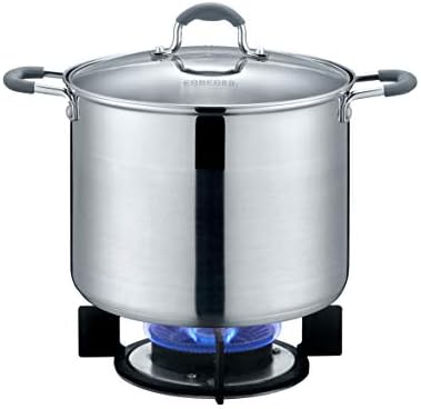 Concord Stainless Steel Stock Pot with Glass Lid 7 QT