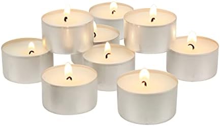 Stonebriar Unscented White Tea Light Candles 100 Count Bulk Pack