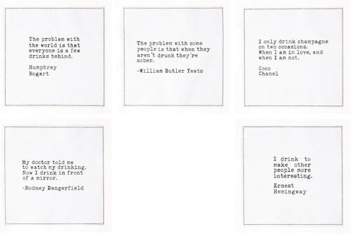Five Star Funny White Cocktail Napkins 25 Pack