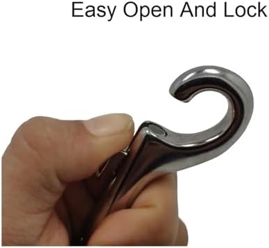 OUZINE 5PCS Double Ended Scuba Bolt Snap Hook Stainless Steel 316 Heavy Duty