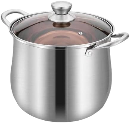 SVRITE 109Qt Stainless Steel Stock Pot with Lid and Steamer Basket