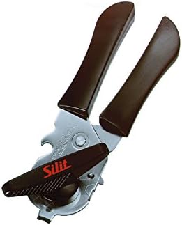 Silit Can Opener with Bottle Opener and Lid Tongs Stainless Steel Black