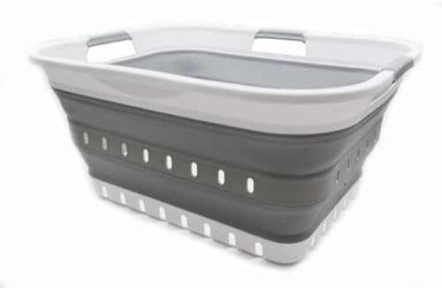 SAMMART 42L Collapsible Laundry Basket - Space Saving Foldable Hamper