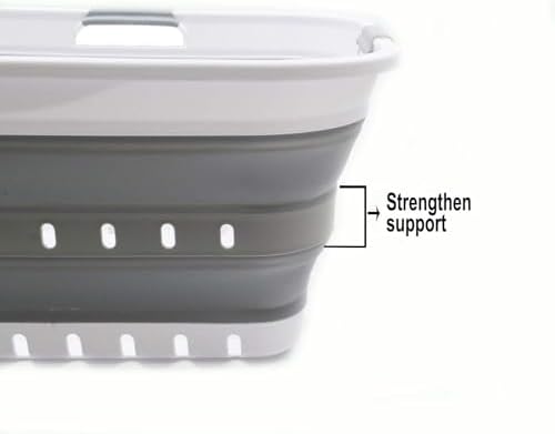 SAMMART 42L Collapsible Laundry Basket - Space Saving Foldable Hamper