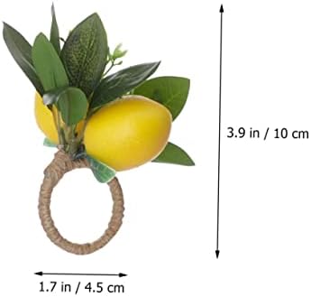2pcs Artificial Lemon Napkin Ring Holder Decor