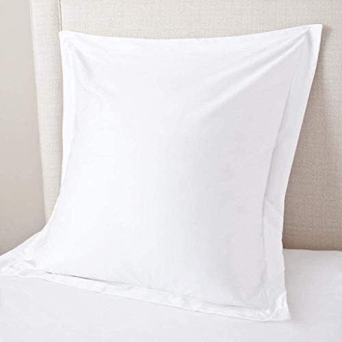26x26 Euro Pillow Shams Set of 2 White 600 Thread Count