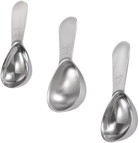Cabilock 3 Pcs Stainless Steel Measuring Spoon Set