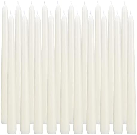 Flamecan Ivory Taper Candles Set of 20