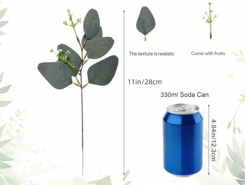 50pcs Eucalyptus Leaf Plants for Wedding Home Office Decorations