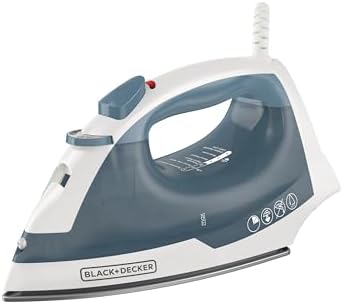BLACKDECKER Compact Iron with Steam Auto Shutoff Nonstick Plate 1200 Watts