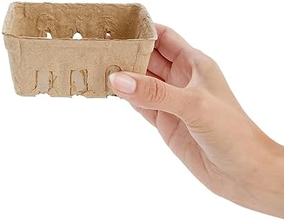 Juvale Pulp Fiber Berry Baskets - 4x4x181 In