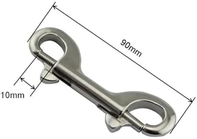 OUZINE 5PCS Double Ended Scuba Bolt Snap Hook Stainless Steel 316 Heavy Duty