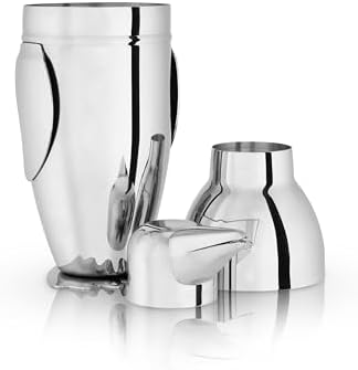 Viski Penguin Cocktail Shaker 17 oz Stainless Steel