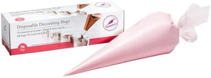 Keenpioneer Disposable Cake Decorating Bag 56 Count
