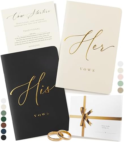 ARTESORI Premium Wedding Vow Book for Her Him