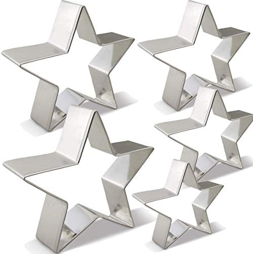 Antallcky Star Cookie Cutter Set 5pcs Stainless Steel