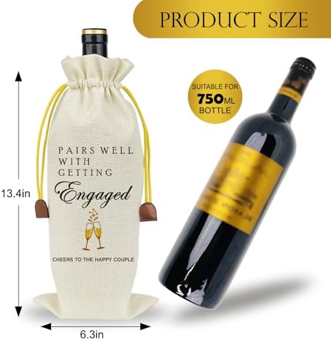 Wedding Wine Gift Bag for New Couples
