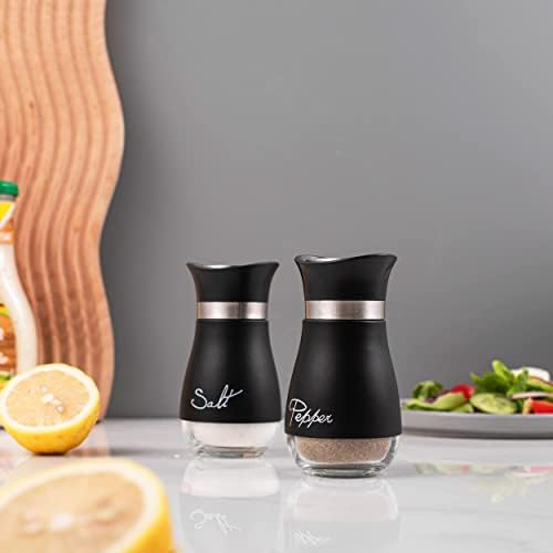 Lonffery Salt and Pepper Shakers Set of 2 Black