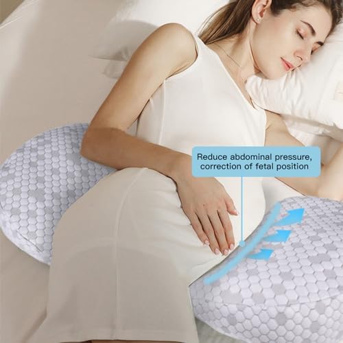 ANGELYCIA Pregnancy Pillow with Adjustable Velcro Support