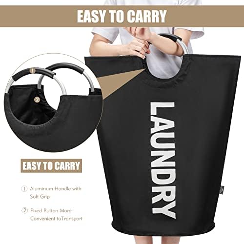 DOKEHOM 90L Large Laundry Basket with Collapsible Handle