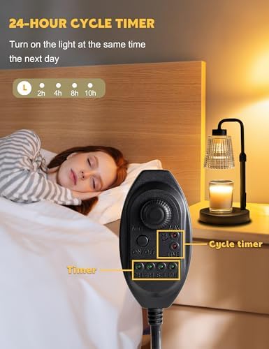 Candle Warmer Lamp with Timer Dimmable for Jar Candles