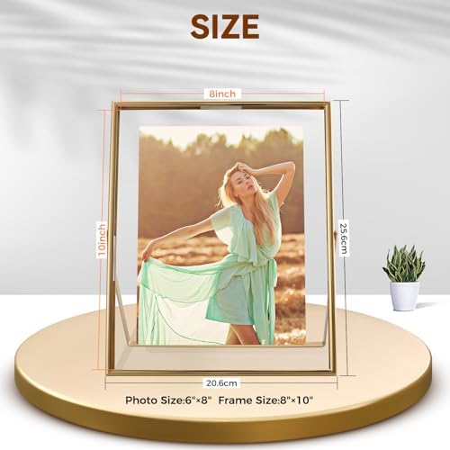 Gold Floating Frame 8x10 In Vertical Modern Design
