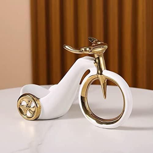 Ceramic Bike Statue Modern Decor Table Centerpiece