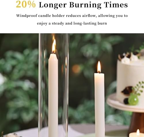 Volens Hurricane Glass Candle Holders Set of 6