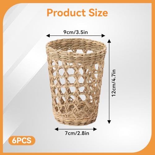 6Pcs Handwoven Vase Sleeves for Home and Garden Decoration
