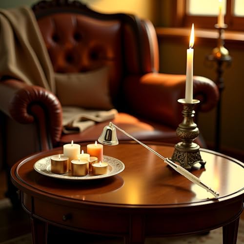 Gold Metal Candle Snuffer with Long Handle