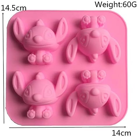 Playing Mold Cute 4-Hole Cartoon Anime Silicone Mold Tool