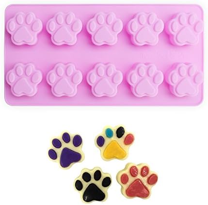 homEdge Puppy Paw and Bone Silicone Molds Set of 4PCS