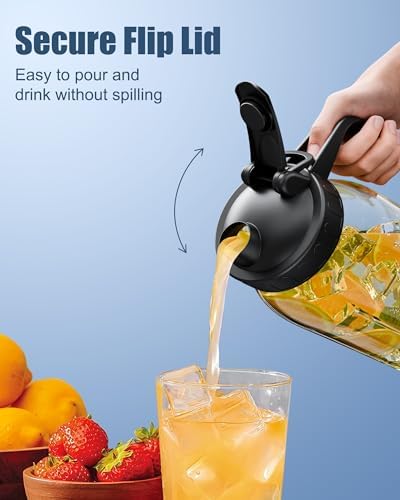 VA1KENE 4-Pack Mason Jar Pour Spout Lid Black